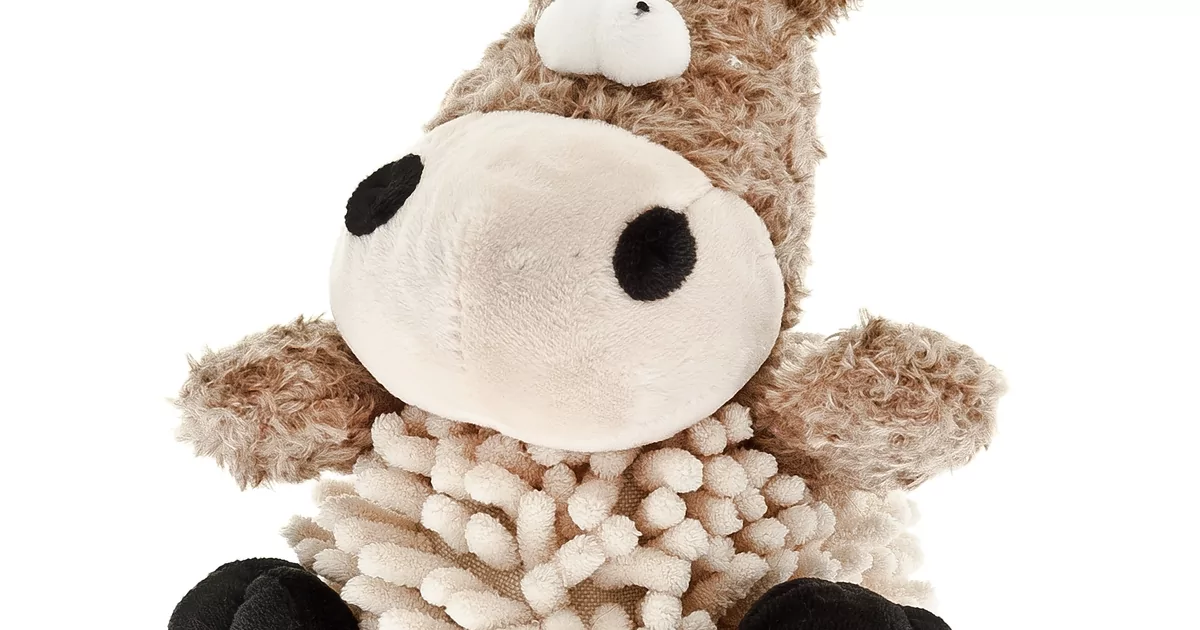 Nobby 50351 - Peluche Asinello Per Cani Con Squeaker E Palla Interna In TPR, 24 Cm