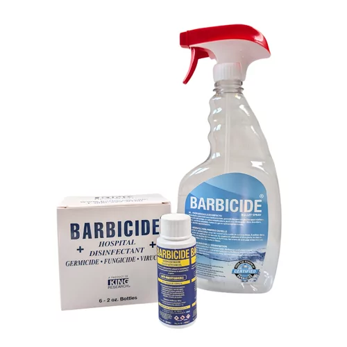 Barbicide Reinigingsspray 1L hervulbare fles met 6 navulpatronen