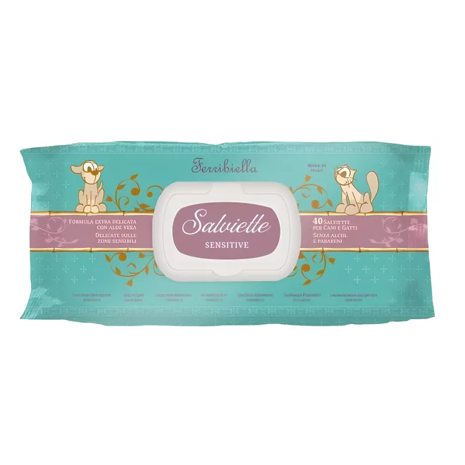 Ferribiella - Salviette Sensitive - vochtige doekjes voor gevoelige huid - 40 stuks
